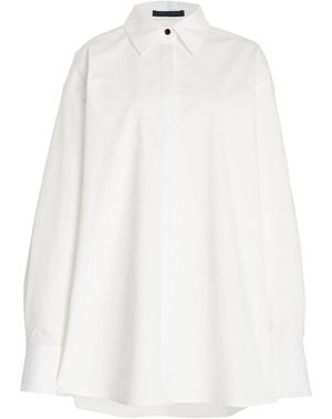 Proenza Schouler Addy Cotton Poplin Top - White